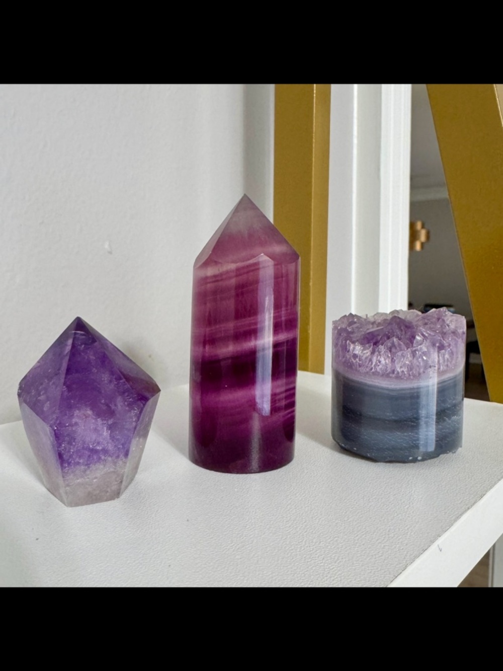 ❤️ Amethyst & Pink Purple Fluorite Trio Crystal ❤️